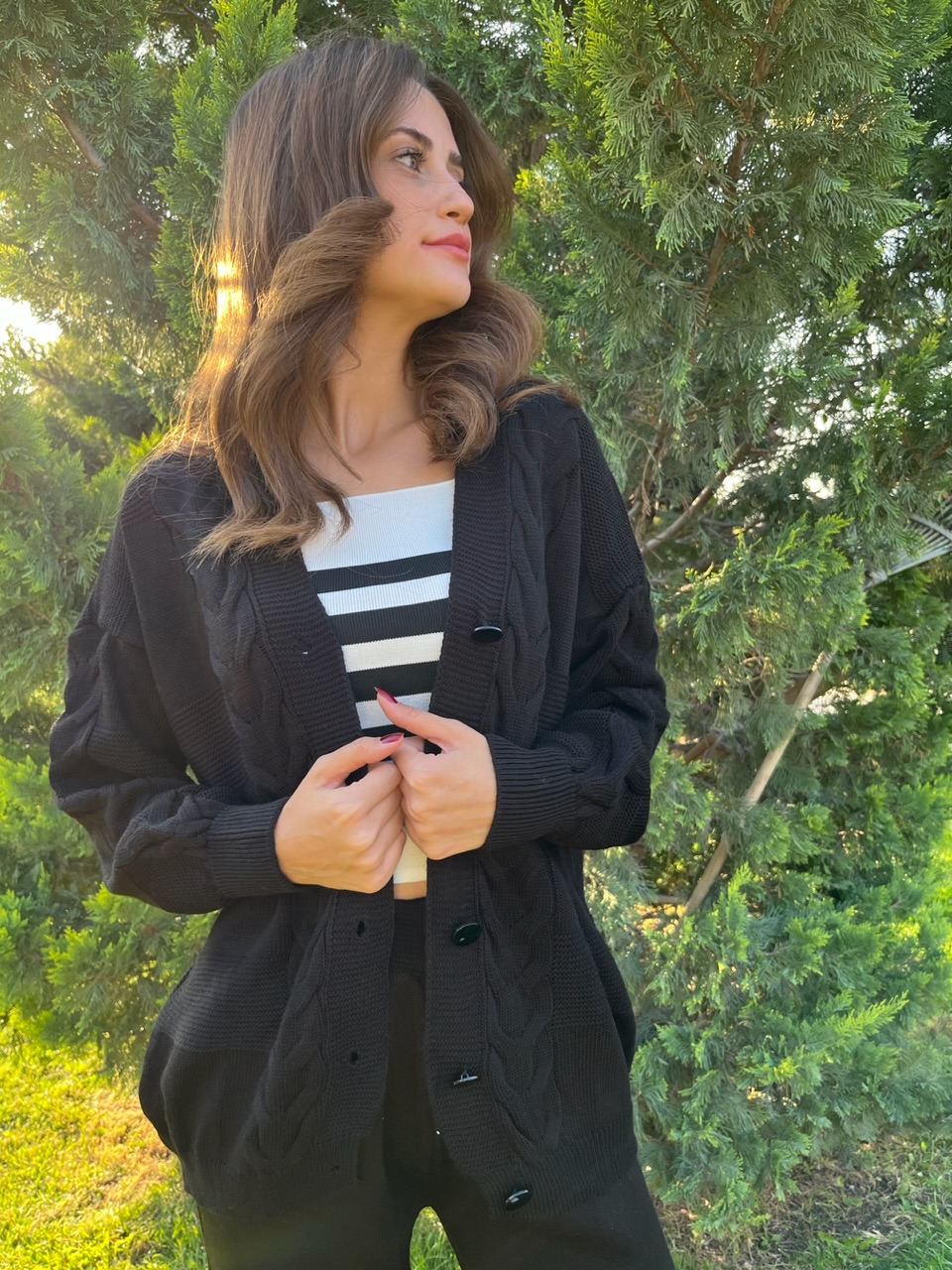 Siyah Saç Örgüsü Model HIrka