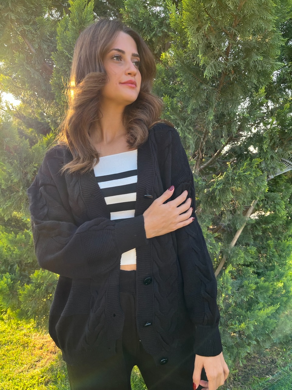Siyah Saç Örgüsü Model HIrka