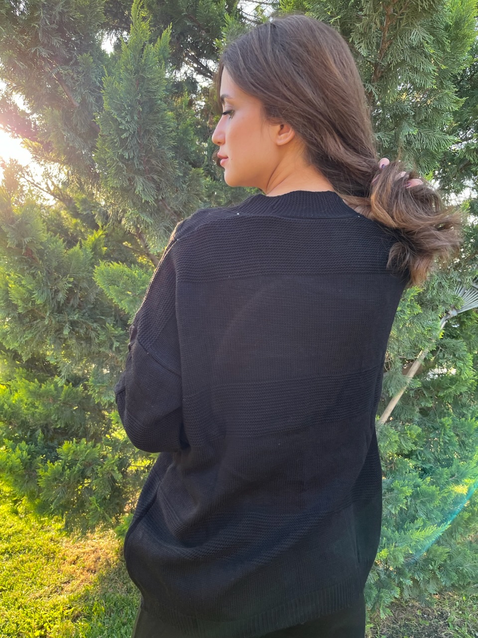 Siyah Saç Örgüsü Model HIrka