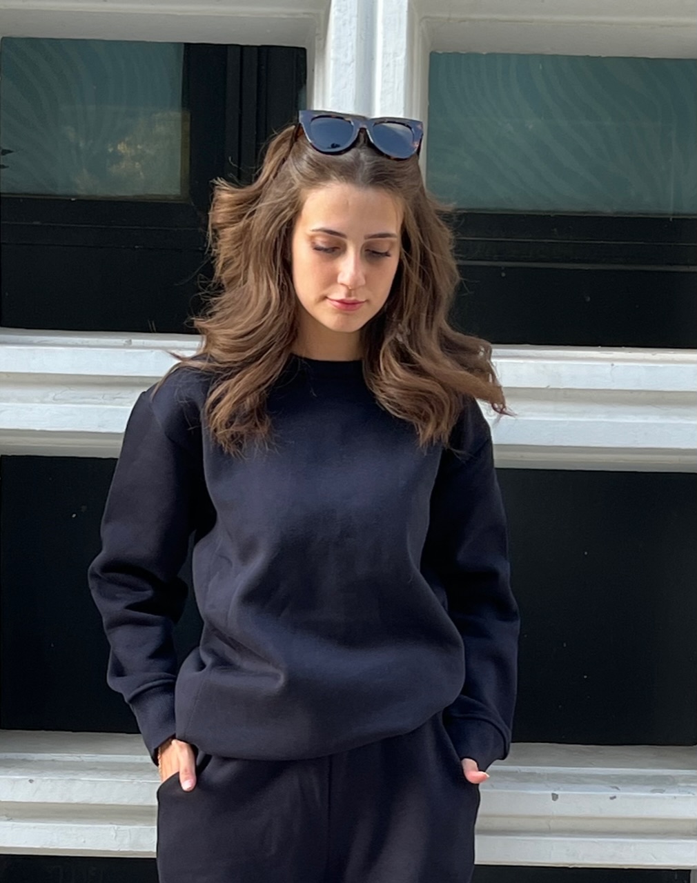 Lacivert Üç İplik sweatshirt