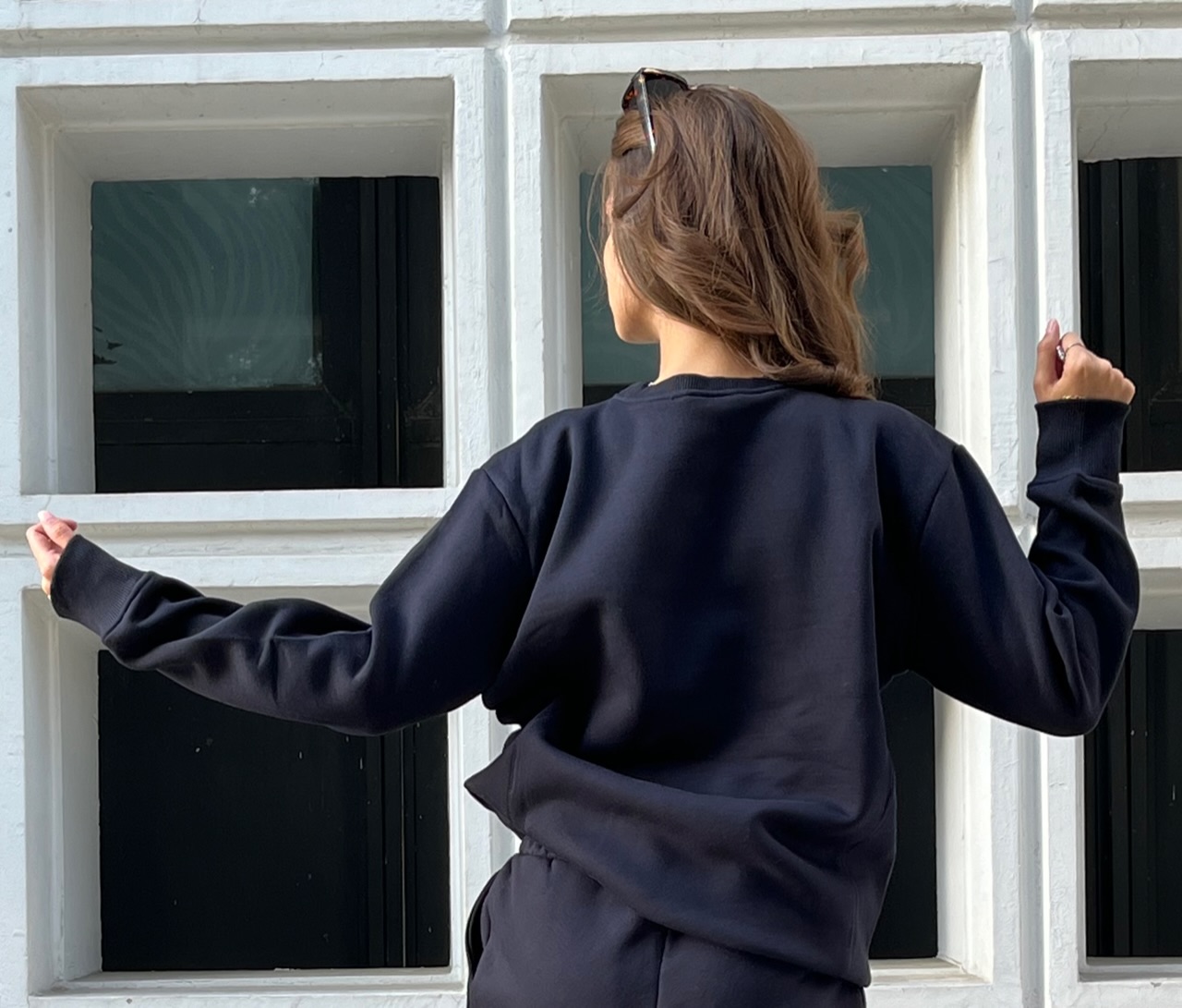 Lacivert Üç İplik sweatshirt