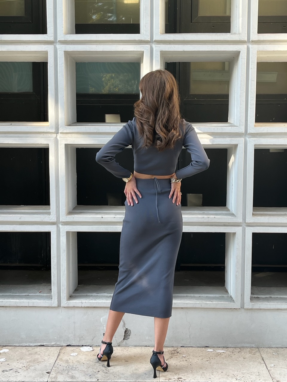 Füme Crop & Etek Takım