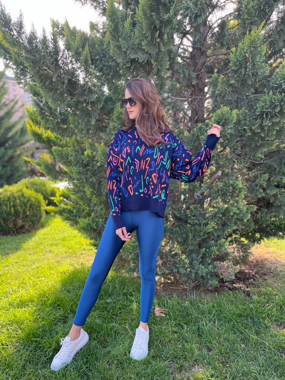 Korseli İndigo Mavi Toparlayıcı Sporcu tayt
