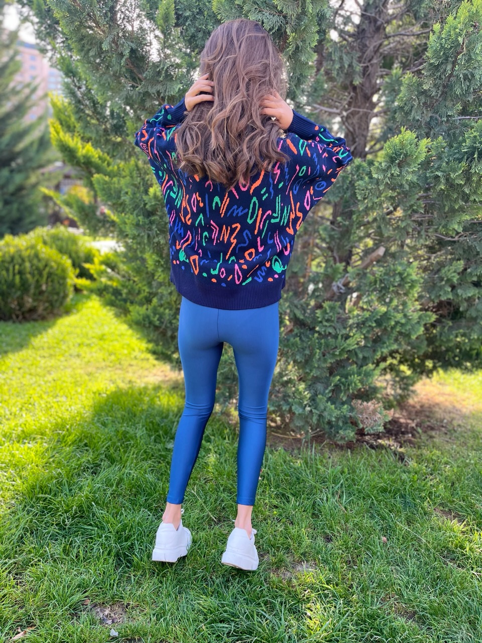 Korseli İndigo Mavi Toparlayıcı Sporcu tayt