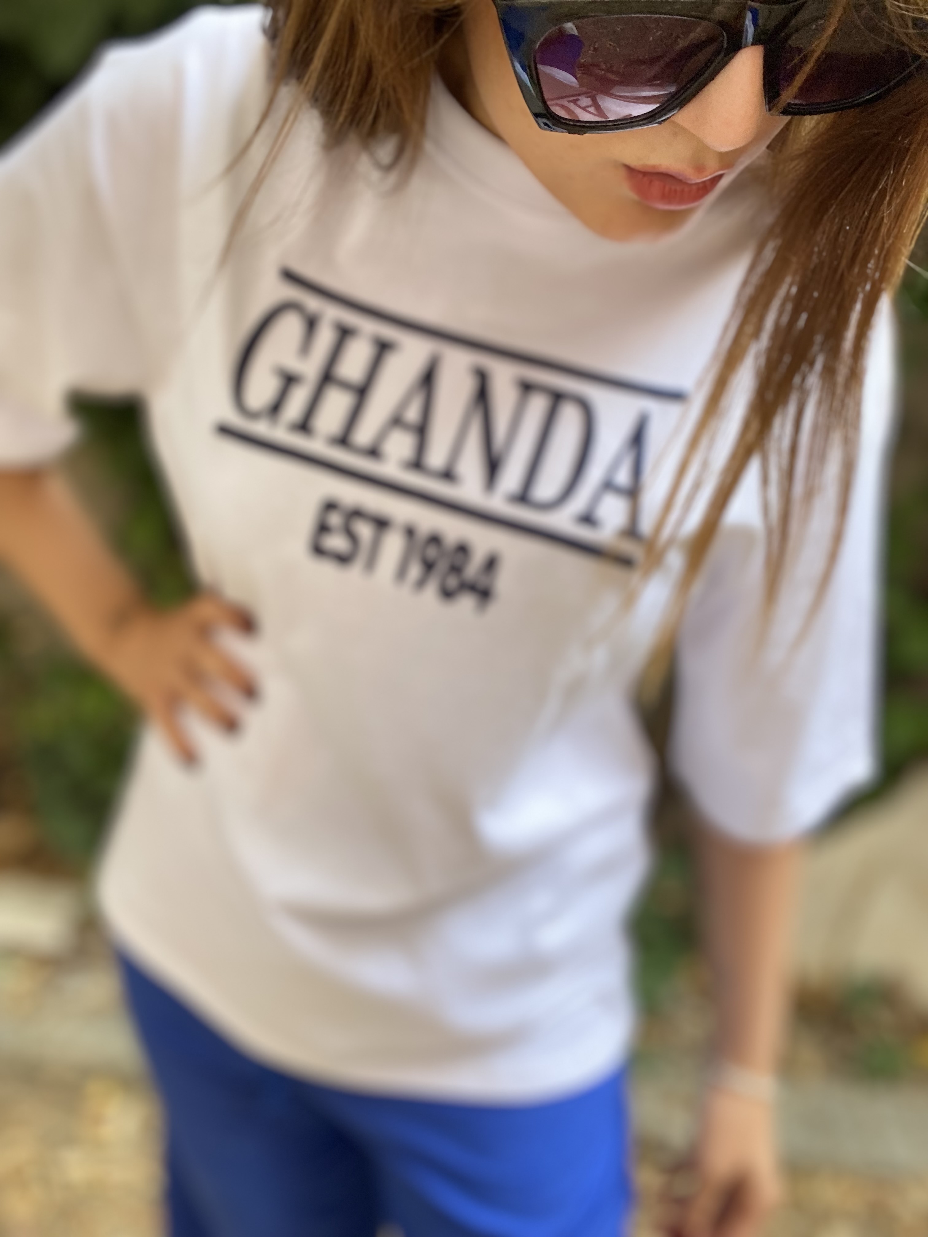 Beyaz Kabartmalı Oversize Tshirt