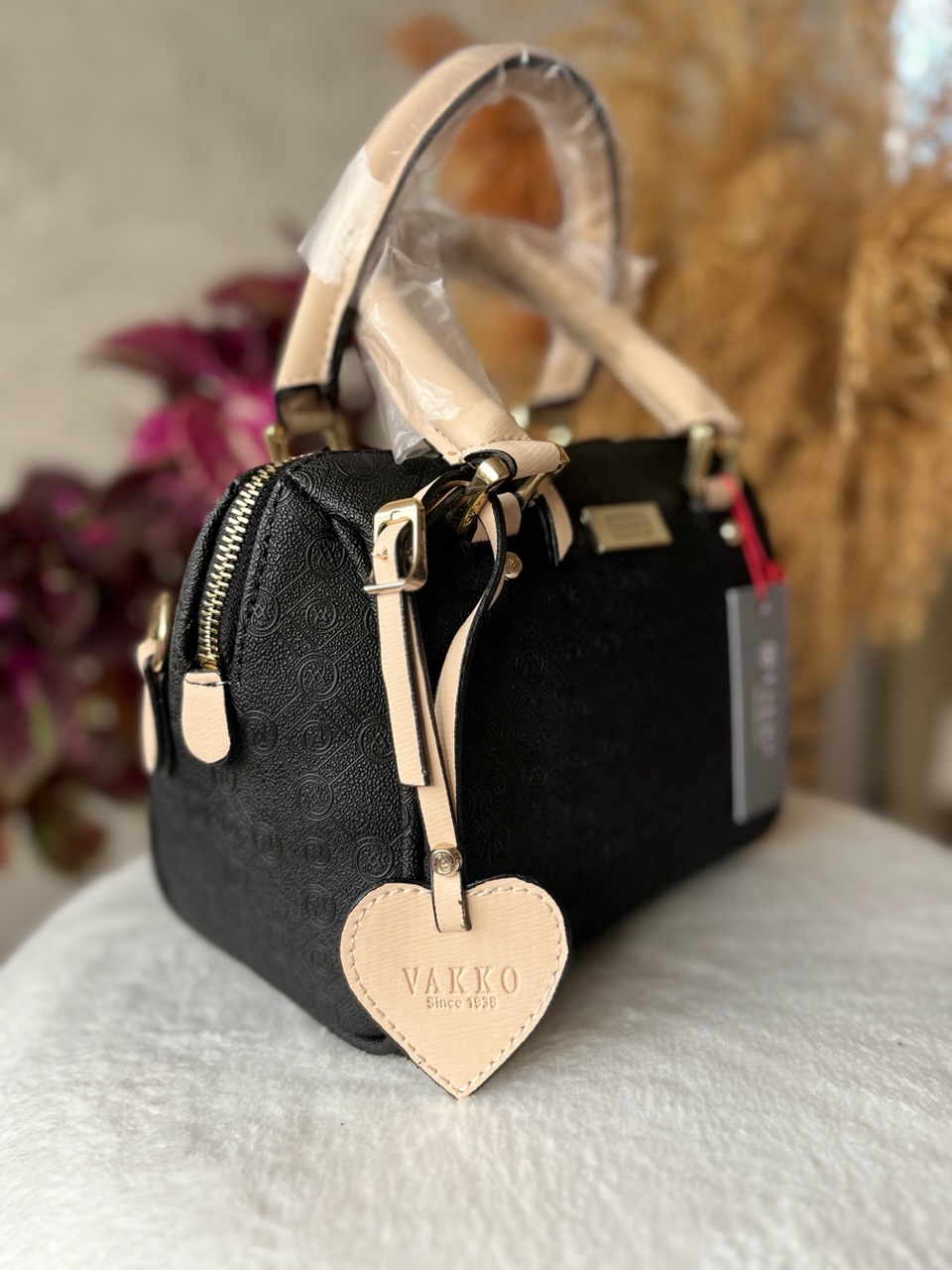 VKK Speedy Sİyah - Krem Çanta