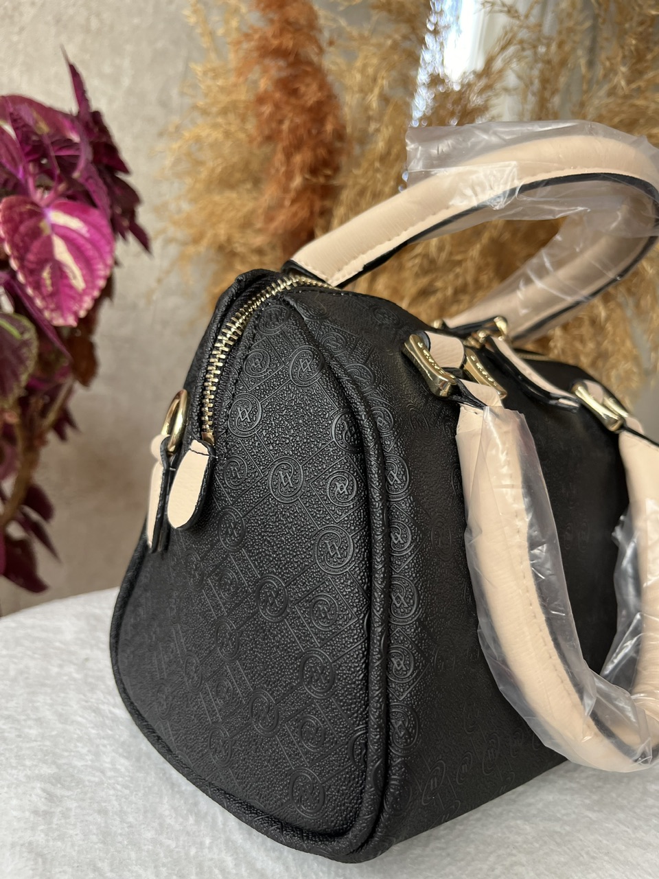 VKK Speedy Sİyah - Krem Çanta