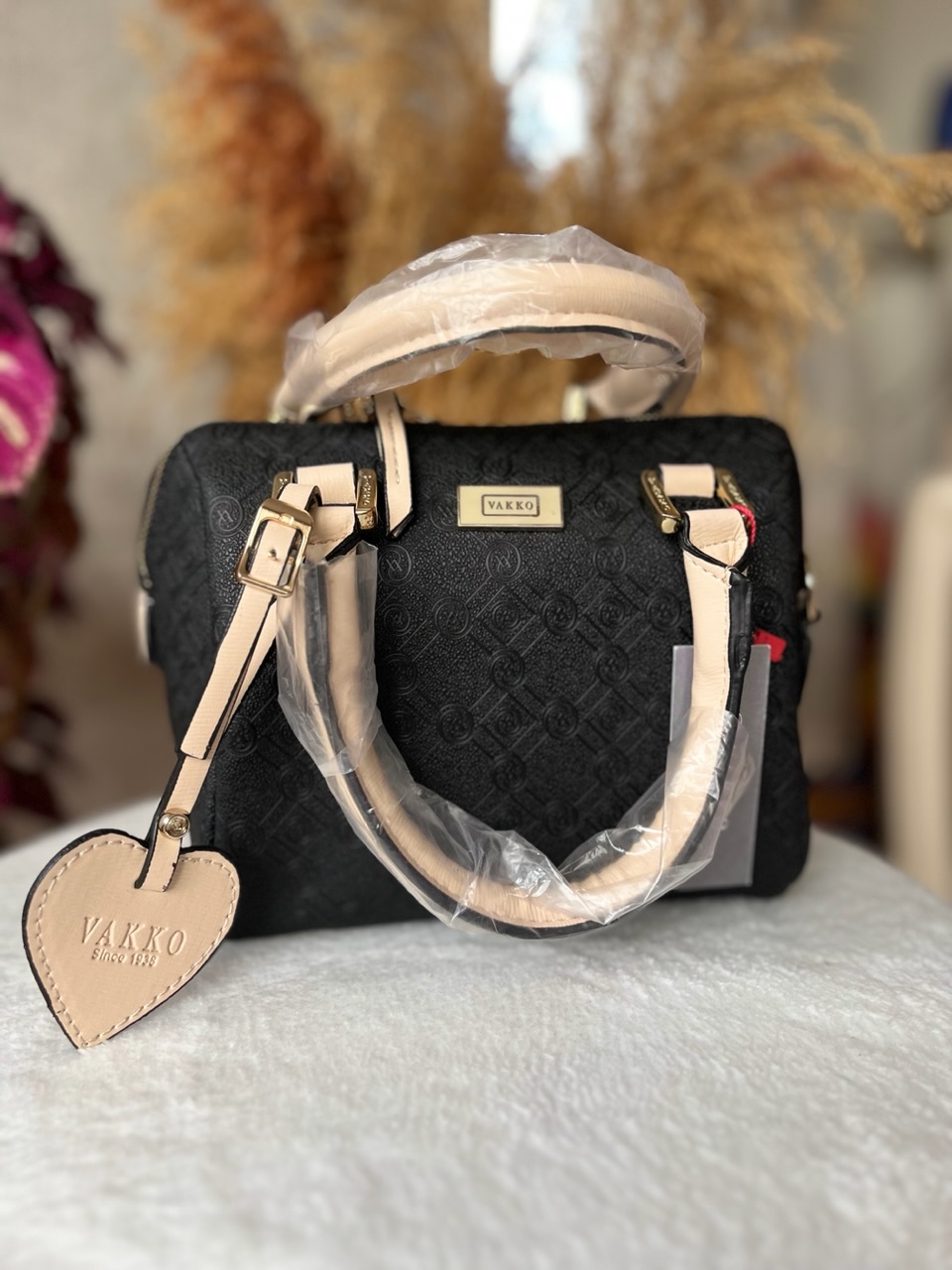 VKK Speedy Sİyah - Krem Çanta