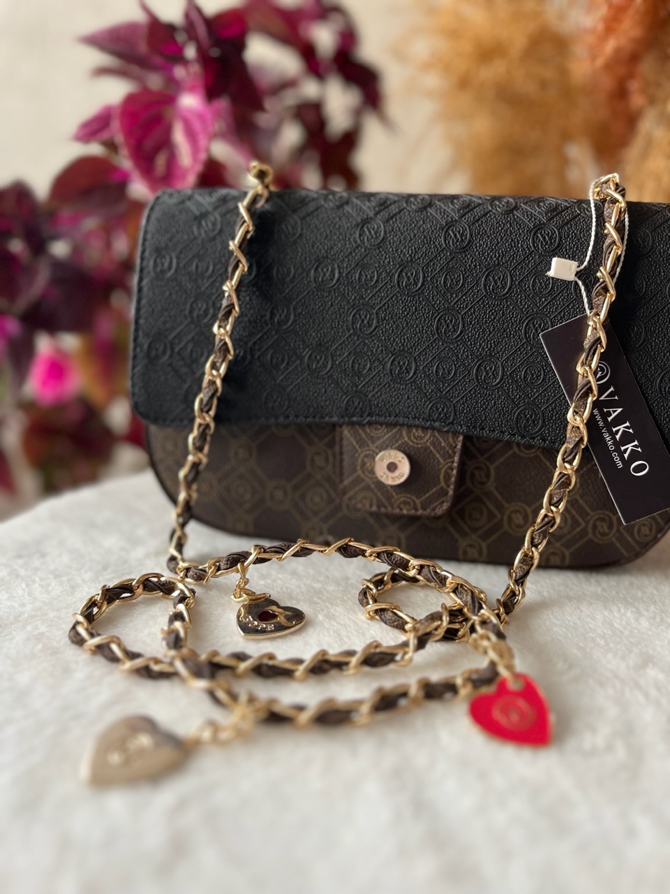 VKK Exclusive Kahve - Siyah Kapaklı Çanta