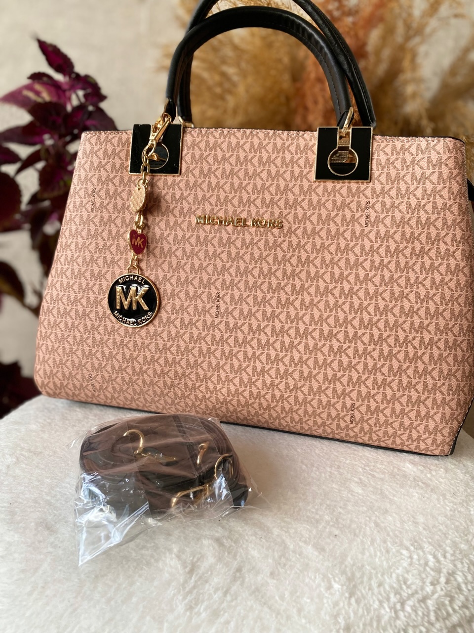 Mıchael Kors Siyah - Pembe Çanta