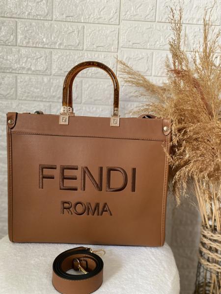 Taba Rengi Kasnaklı Fendi Çanta