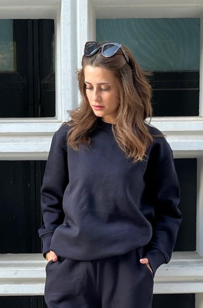 Lacivert Üç İplik sweatshirt